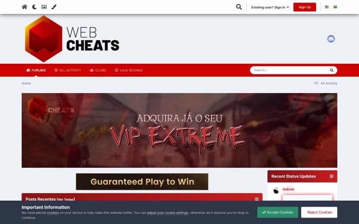 Screenshot of webcheats.com.br