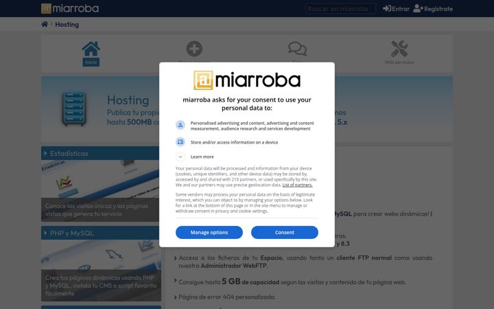 Snimka zaslona za webcindario.com