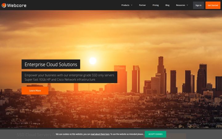Screenshot of webcore.cloud