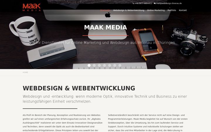 Screenshot of webdesign-ilmenau.de
