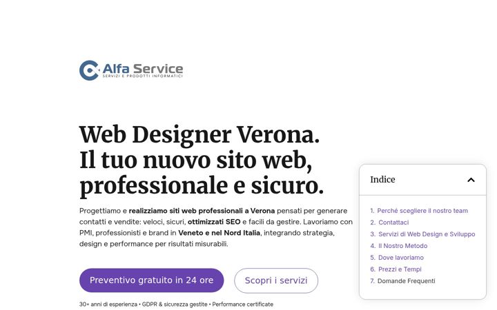 Screenshot of webdesignerverona.it