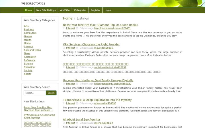 Screenshot of webdirectory11.com