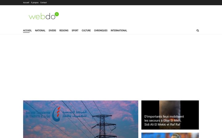 Screenshot of webdo.tn