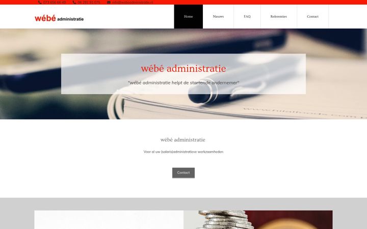 Snímek obrazovky webeadministratie.nl
