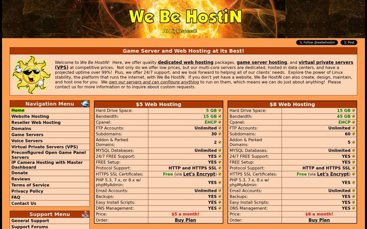 Screenshot of webehostin.com