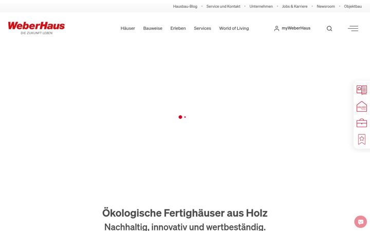 Képernyőkép: weberhaus.de