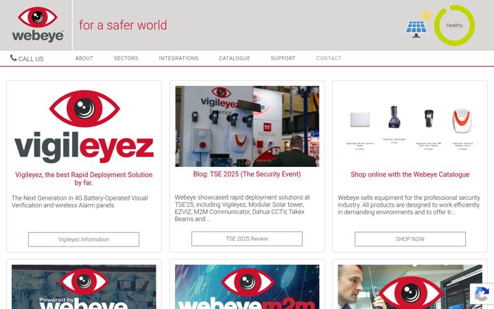 Screenshot of webeyecms.com