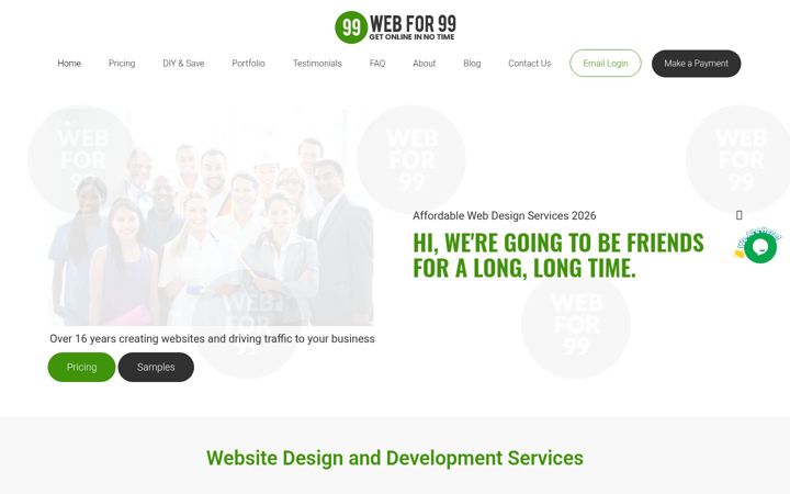 Screenshot του webfor99.com