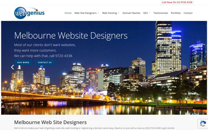 Capture d'écran de webgenius.com.au