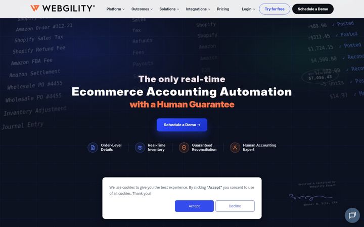 Screenshot of webgility.com