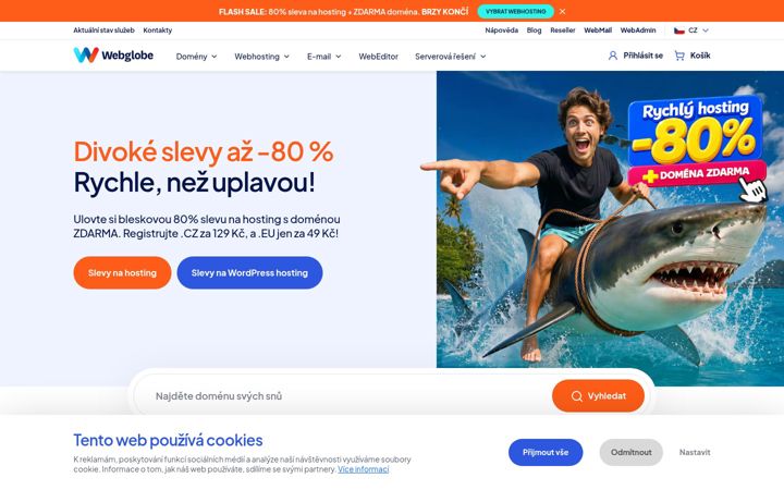 Captură de ecran a webglobe.cz