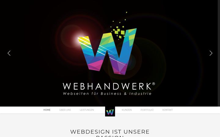 Screenshot van webhandwerk.de