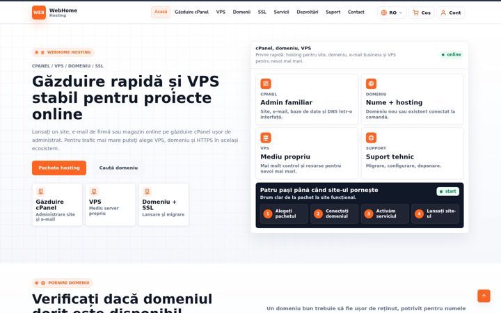 Screenshot of webhome.ro