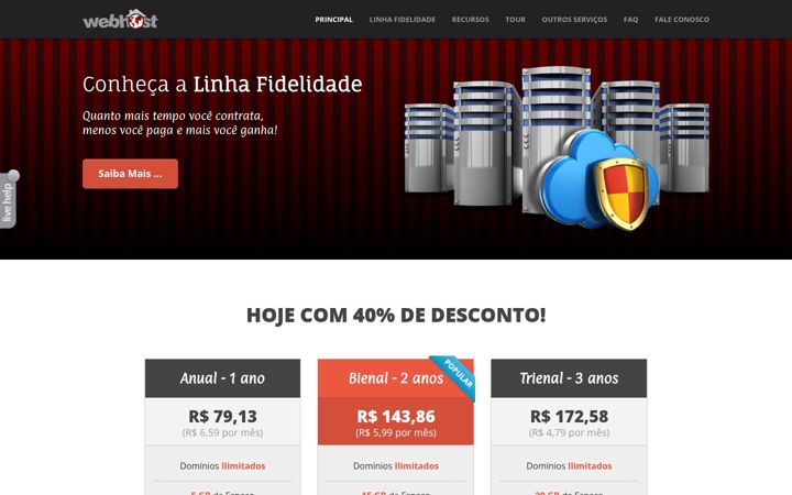 Screenshot of webhost.com.br