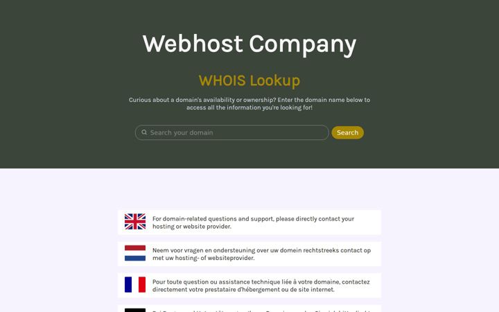 Screenshot of webhost.company