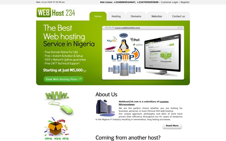 Screenshot of webhost234.com