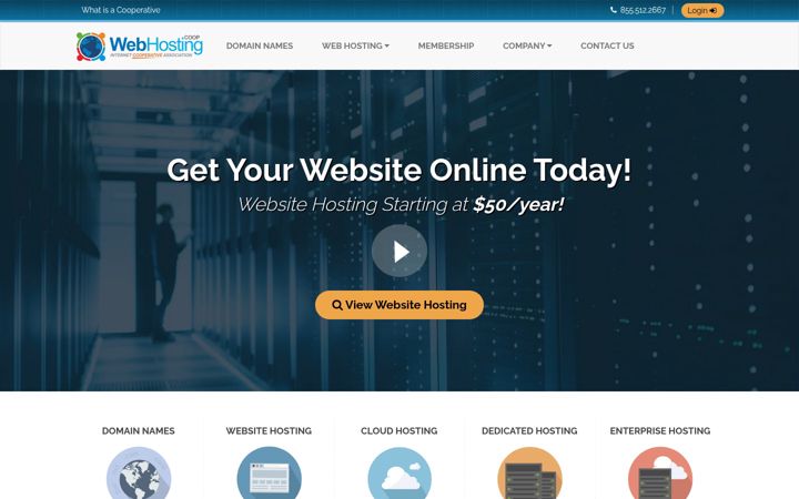Screenshot of webhosting.coop