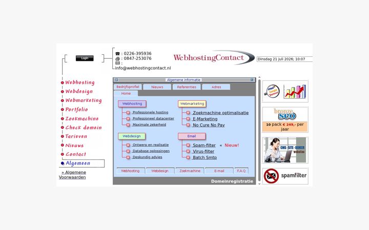 Screenshot of webhostingcontact.nl