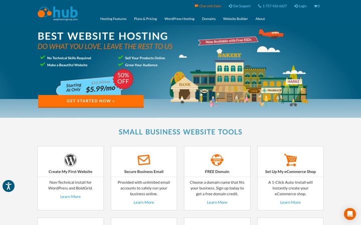 Snímek obrazovky webhostinghub.com