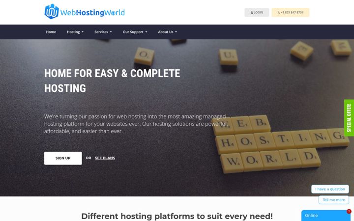 Screenshot of webhostingworld.net