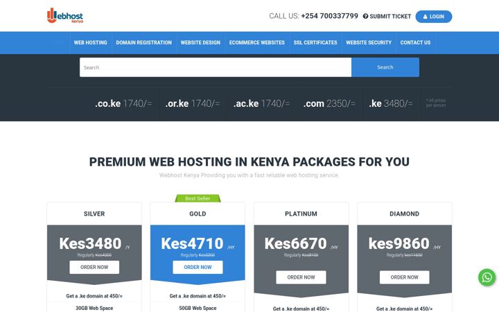 Screenshot of webhostkenya.co.ke