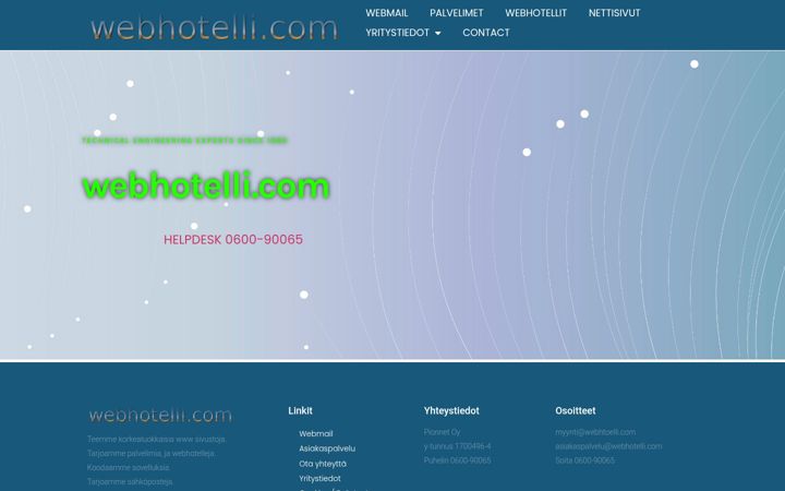 Screenshot of webhotelli.com