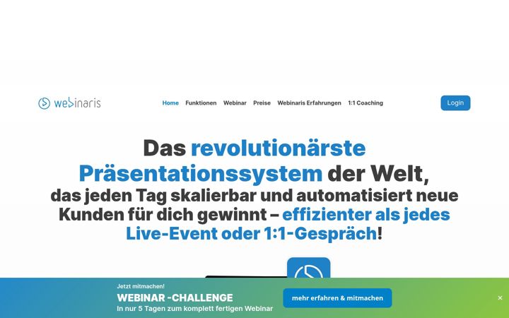 Screenshot of webinaris.com