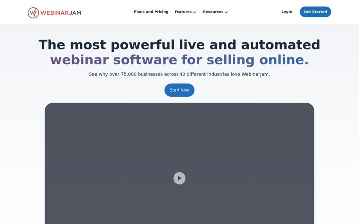 Screenshot ta' webinarjam.com