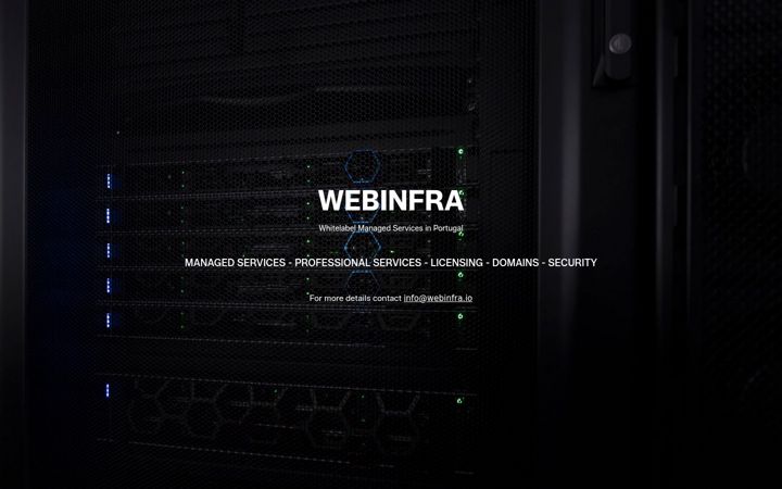 Screenshot of webinfra.io