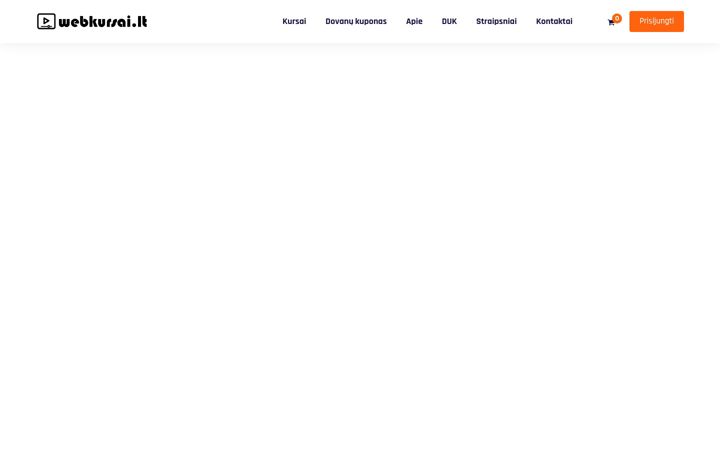 Screenshot of webkursai.lt