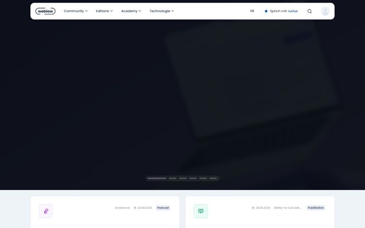 Screenshot of weblaw.ch