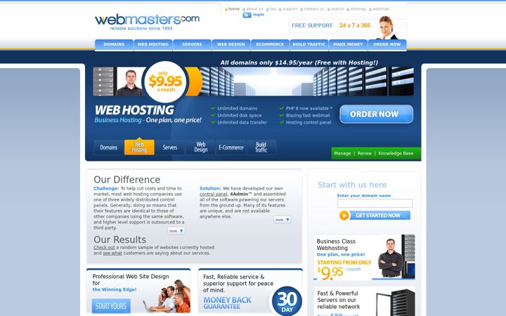 Екранна снимка на webmasters.com