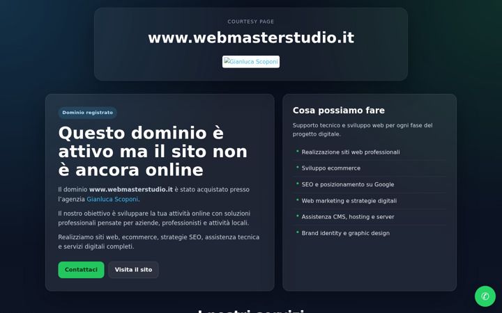 Screenshot του webmasterstudio.it