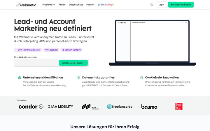Screenshot of webmetic.de