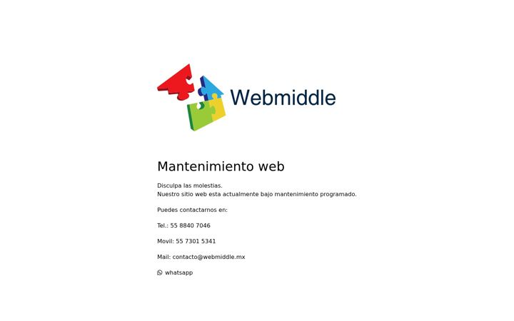 Screenshot of webmiddle.mx
