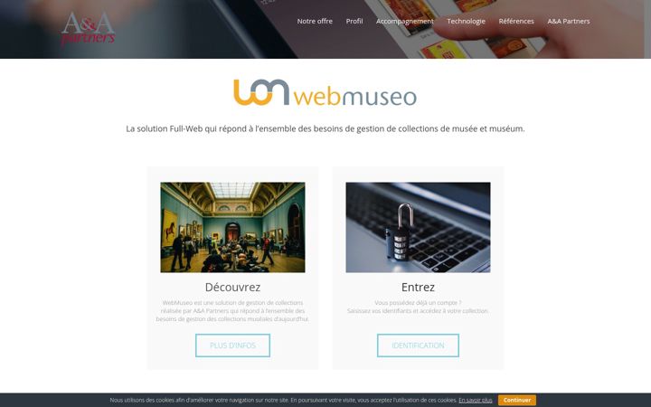Screenshot of webmuseo.com