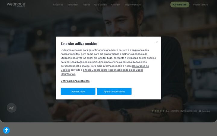 Screenshot of webnode.com.br