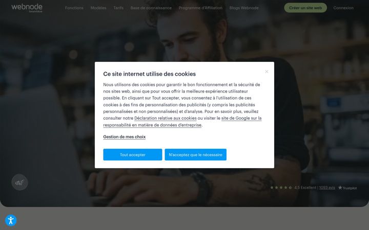 Snímek obrazovky webnode.fr