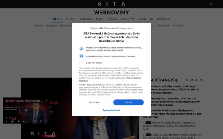Ekrānuzņēmums no webnoviny.sk