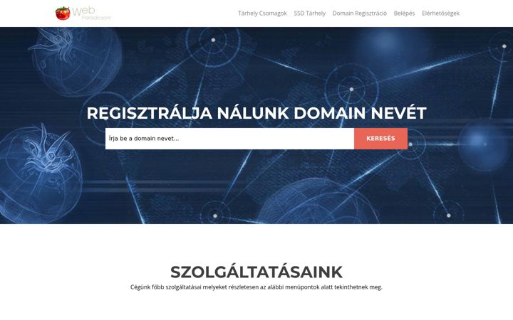Screenshot of webparadicsom.hu
