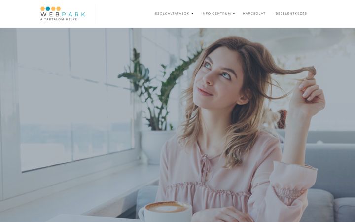 Screenshot stránky webpark.hu