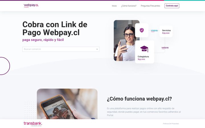 Screenshot of webpay.cl