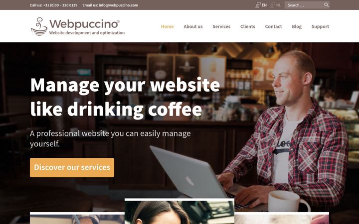 Screenshot of webpuccino.com