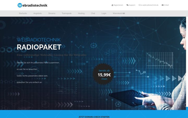 Screenshot ta' webradiotechnik.de