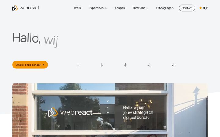 Posnetek zaslona webreact.nl