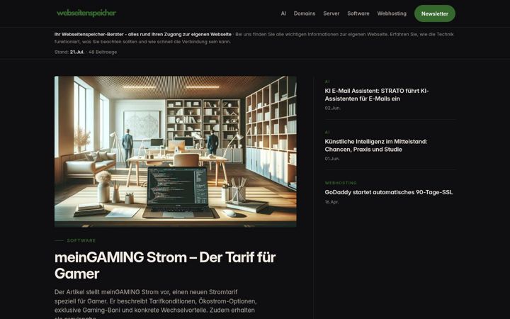 Screenshot of webseitenspeicher.de