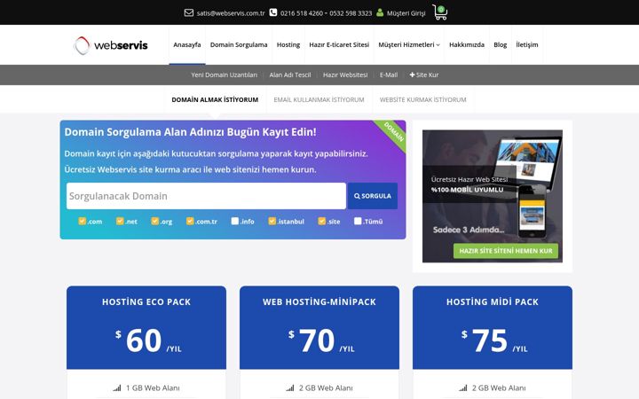 Screenshot of webservis.com.tr