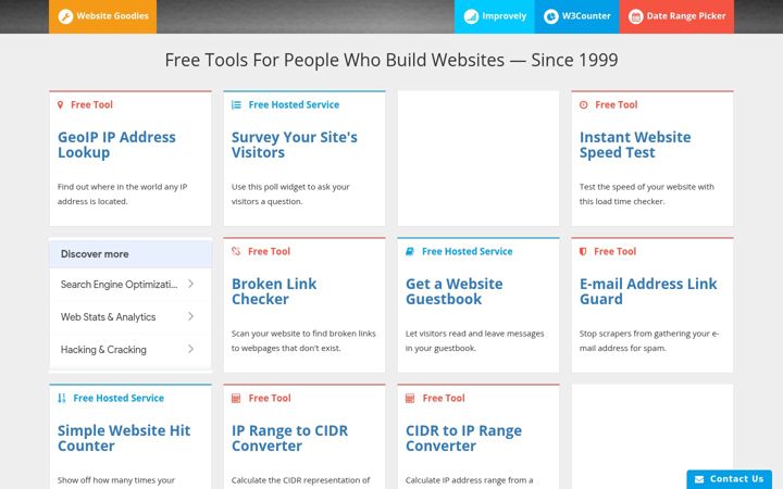 Screenshot of websitegoodies.com