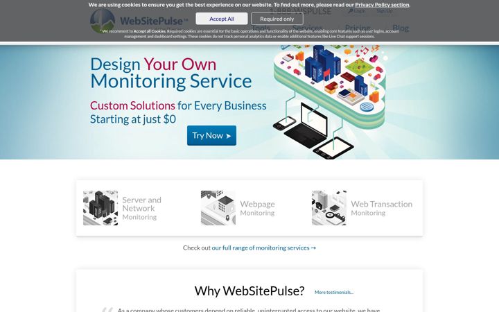 Screenshot of websitepulse.com