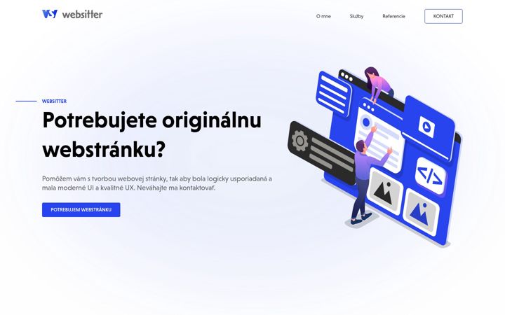Ekrānuzņēmums no websitter.sk